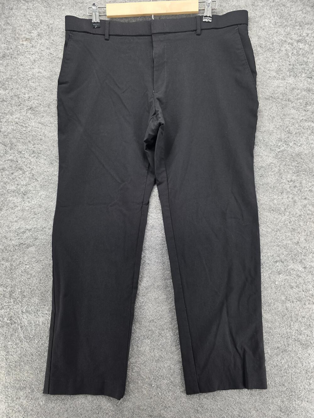 Ralph Lauren Pants Mens 36x29 Black Dress Flat Front Stretch Straight Regular